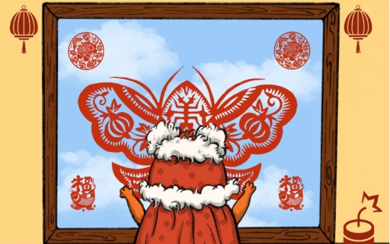 年味漸濃時 - 臘月廿八，貼窗花